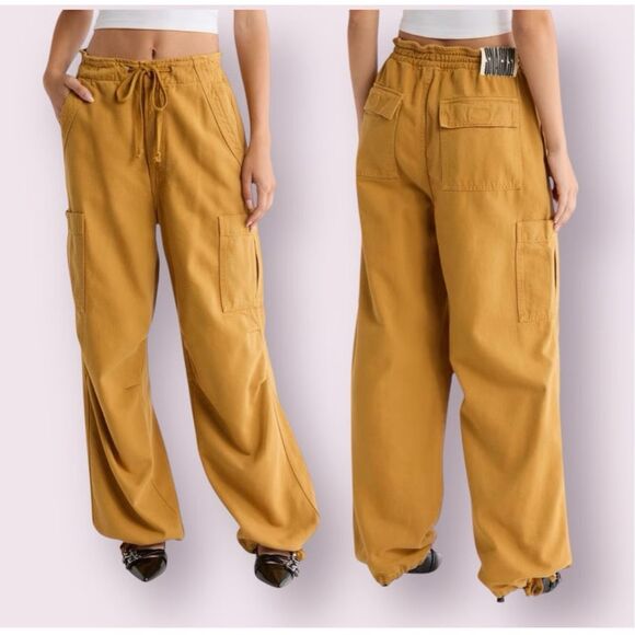 MOTHER SNACKS! The Munchie Nerdy Cargo Pants in wood thrush color size 26 NWT - Picture 1 of 12